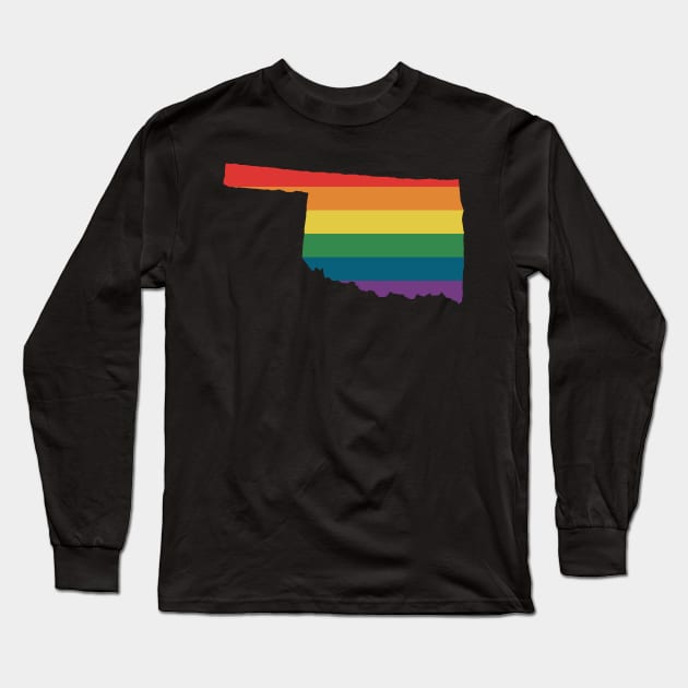 Oklahoma State Rainbow Long Sleeve T-Shirt by n23tees